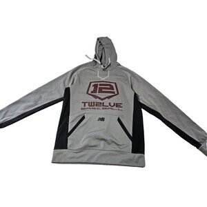 New Balance Men's Athletics Pullover Hoodie Gray Comfort Retro Size Large
